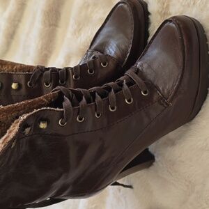 Beautiful Brown Leather Boots by Circa Joan & David Luxe